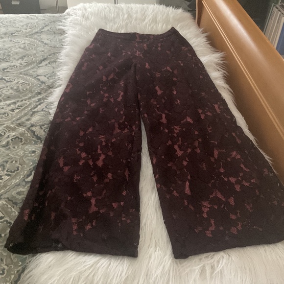 Anthropologie Feather and Bone Lace Palazzo pants - Picture 1 of 3